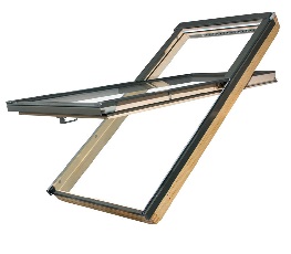 Двухстворчатое окно для крыши с приподнятой осью поворота створки FDH